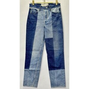 Rag & Bone Nina Miramar patchwork-effect stretch slim-leg pants Sz 25 S NWOT